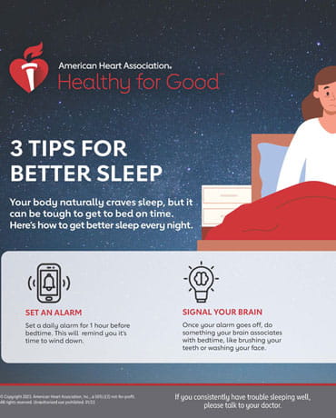 3 Tips for Better Sleep Infographic