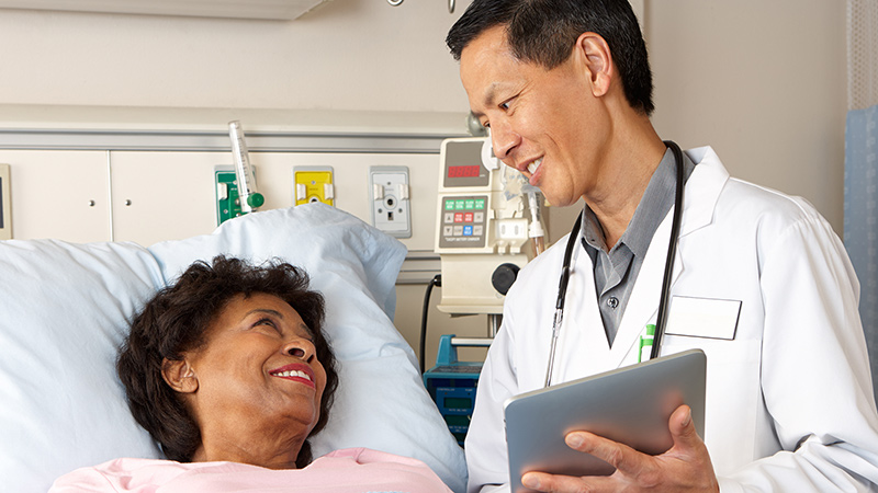 doctor with hospital patient