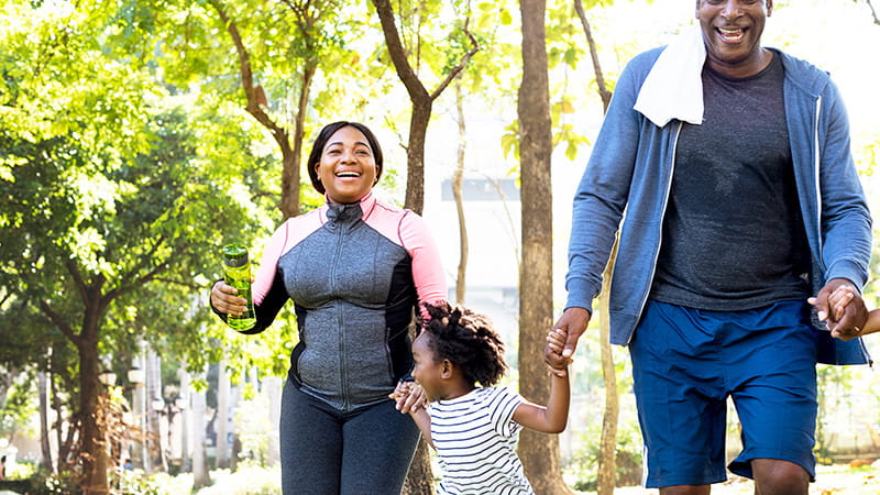 active family outdoors