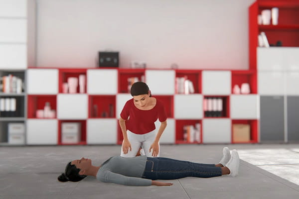 Hands Only CPR Woman Video Frame 